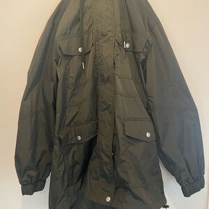 American Eagle Outfitters Olive Military Jacket- Womens
